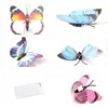 12 peças 3D Borboleta Adesivo de Parede PVC Simulação Borboleta Estereoscópica Mural Adesivo de Geladeira Ímã Arte Decalque Decoração de Quarto Infantil