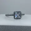 Damen Hochzeit Diamant Ring 925 Sterling Silber Zirkonia mit Original Box Fit Pandora Schmuck Engagement Retro Klassische Womens Ringe Geschenk