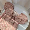 Meisjeskleding Pak Zomer Floral Bow Blouse + Kant Wide-Pen Broek Mode Baby Kids Kinderkleding Sets 210625