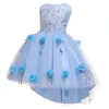 Kids Princess Dresses 3 4 5 6 7 8 9 10 År Flower Girls Formell bröllopsfestklänning för tjejkläder 210329