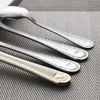 4 pcs set Vintage Western Gold Plated Dinnerware Dinner Fork Knife Set Golden Cutlery Set Stainless Steel Engraving Tableware X070243P