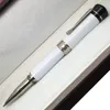 Luxury Pen Lucky Star Series Unik design Roller Ball Penns gjorda av högkvalitativ vit keramisk kontorsskrivtillförsel gåva till pojkvän