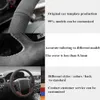 Car Steering Wheel Cover DIY Black Genuine Leather Suede For M Sport M3 E90 E91 E92 E93 E87 E81 E82 E88 X1 E84