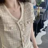 Summer Tweed Skirt Suit Fashion Elegant Women Sexy Short Sleeve Single-Breasted Tops + Mini Set 2 Piece sets 210531