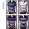 COODRONY Cotton T Shirt Men Short Sleeve T-Shirt Men Summer Social Business Casual Men's T-Shirts Striped Tee Shirt Homme S95101 210623