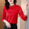 Gömlek bayanlar erken ilkbahar ve sonbahar yabancı stil moda kırmızı küçük gömlek en trend uzun kollu gömlek JXMYY S-2XL 210412