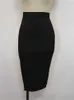 スリムホワイト女性鉛筆スカート弾性ハイウエストミッドカーフシースボディコンジュペレディースすべてマッチクラマファラードプラスサイズスカート210527