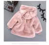 Meninas outono e inverno mais veludo de algodão de algodão jaqueta bebê imitação de peles coreano estilo estrangeiro gás top princesa fan camisola H0909