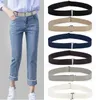 Cintos 8 estilos No Show Women Stretch Belt Invisible Elastic Web Strap Belt com fivela plana para calças de jeans Vestidos Z0223