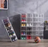 Zagęścić Wyczyść Plastikowe pudełko na buty Dustoodporne przechowywanie sportowe Przezroczysty Sneaker Boxes Stackable Boot Organizer Magnetyczny Przyciąganie