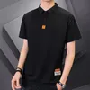 BROWON Brand Korean Fashion Men Clothing Summer Casual Short Sleeve Solid Color T-shirt New Turn-Down Collar Oversized T Shirt 210421