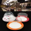 200PCS plastlock för sushi skålbuffétransportband återanvändbar transparent tårta tallrik mat täcker restaurang tillbehör