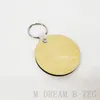 Sublimacja Blank Bluechain MDF Drewniany Kolor Klucz Łańcuch Termiczny Przeniesienie Dwustronne DIY Key Ring