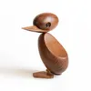 Duck / Duckling Drewno Dla Rzemiosła Figurki Zwierząt Drewniane Dekoracji Domu Accessorie Salon Boże Narodzenie duński Nordic Desk Ornament 210811