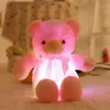 Großhandel 30cm 50cm LED Bär Plüschtier Kuscheltier Leuchtendes Spielzeug Eingebaute LED Bunte Lichtfunktion Valentinstag Geschenk Plüschtier