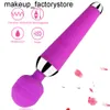 Massage kraftfulla klitorisvibratorer USB Recharge Magic Wand AV Vibrator Massager Sexuell Wellness Erotiska Sexleksaker för Kvinnor Vuxenprodukt