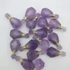 Natürliche Edelsteinmassage Amethyst ätherisches Öl Parfümflasche Anhänger Charm Schmuck Heilung Halskette Zubehör