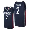 2021 Equipe do país Jerseys de basquete da França Mulher Juventude Rudy Gobert 27 Nicolas Batum 5 Guerschon Yabusele 7 Frank Ntilikina 1 Evan Fournier 10 Vincent Poirier