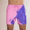 Sommer-Badeshorts für Herren, temperaturempfindlich, farbwechselnd, Strandhose, Badehose, Farbwechsel, Badebekleidung für Herren