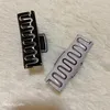 Clips de garra de cubo acrílico blanco y negro de 8X4CM, horquilla de estilo C, clip lateral para colección de damas, accesorios para la cabeza, artículos, regalo vip