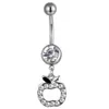 YYJFF D0567-1( 4 colors ) Clear Nice style belly ring Purple color Angel as imaged piercing body jewelry