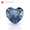 Gigajewe Blue Color Heart Cut Vvs1 Moissanite Diamond 0.5-4ct dla Tworzenia biżuterii