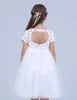 Mode meisje katoen prinses jurk zomer kinderen bruiloft kleding meisje chiffon alle witte strand jurk beste feest kinderkleding q0716