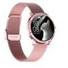 Circle Full Touch Screen Women Smart Watch Steel Watches Band Fashion Smartwatch Sport Activity Tracker för Xiaomi iOS Android Cell Phone ES Watch