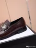 L5 Designer män Äkta läder Krokodil Präglat mönster Loafers Pekade Toe Spänne Slip på Oxford Dress Brogues Platform Shoes 22