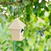 Gabbie per uccelli, casa creativa in legno, grande scatola da appendere alla parete, decorazione da giardino per colibrì