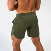 Nouveau mode hommes fitness bodybuilding shorts homme été gymnases entraînement respirant séchage rapide vêtements de sport jogger plage pantalons courts 210421