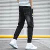 Hiqor marki męskie dżinsy Harem Denim Spodnie Cargo Streetwear Jogger Hip Hop Bawełniane Spodnie Mężczyzna Niebieski Oversized 5XL 4XL 220311
