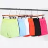 Europäischen Und Amerikanischen Sommer Wind Weibliche Candy Farbe Hohe Taille Leinen Shorts Frauen Lose Elastische Plus Größe frauen