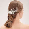 Accessoires de mariage strass perle fleur cheveux peigne femme femme bijoux ornement mariée diadèmes