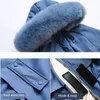 Women's Down & Parkas Fashion 2021 Winter Warm Hooded Coat Jacket Women Oversize Adjustable Waist Fur Collar Zipper Parka