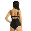 Womens Ladies Sexy Clubwear Pole Dancing Clothes Bodysuit Leotard Splice High Waisted Cheeky Suspender Bottom Rave Booty Shorts Y0927