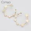 Stud Comiya Feminino Boucle D'Oreille Femme Gold Color Fashion Crystal Mosaic Star Charms Oorbellen Verklaring Brincos Earring