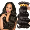 9A Brazil Human Hair Wefts 16 18 20 22 24inch African Female Hairs Bundle Body Wave Black Big Wave Snake Curl Nature Color2229425