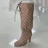 Women Boots Designer Boot Fashion Combat Boot Canvas Zipper Adlemable أحذية قابلة للتعديل