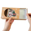 8pcs 크래프트 종이 크리스마스 쿠키 선물 상자 산타 클로스 선물 가방 가정에 대 한 메리 크리스마스 장식 Navidad 새해 210402