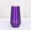 Tasse à coquille d'œuf à flûte de 6oz, verre à vin, tasses en acier inoxydable, tasses isolées sous vide à Double paroi, 8 couleurs Q