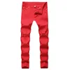 Slim Fit Roading Man Jeans Men Hi-Street Мужская Чужие Джинсовые Джинги Брюки Джинги Уличная Одежда Хип-Хмель Джин Колесные отверстия Помытые разрушенные Плюс Размер Брюки