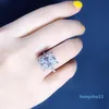 Radiant Cut 3ct Lab Diamond Ring 925 sterling silver Engagement Wedding band Rings for Women Bridal Party Jewelry7686626