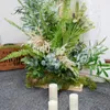 Fiori decorativi Ghirlande Matrimonio Piante verdi artificiali Seta Disposizione dei fiori finti Decorazione Sfondo Decorazioni floreali