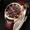 Orologio Lige per gli uomini Top Brand Luxury Impermeabile 24 ore su 24 ore di quarzo orologio marrone pelle orologio da polso sportivo relogio masculino 211013