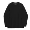 IEFB Lightweight Knitwear Cotton Long Sleeve Men's T-shirt Spring Summer Loose Tops Black And White Bottom Cloth 9Y6589 210524