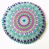Coloré Mandala oreillers de sol Ottoman rond bohème méditation housse de coussin jeter taie d'oreiller Pouf coussin/décoratif