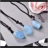 Rock 100 Aquamarine Original Pendant Stank Stone Crystal Quartz Fashion для мужчин Женщины ювелирные изделия QYLISC QTZ57 VXIKK