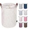 Foldable Storage Basket Portable Storage Bags Kids Toys Storage Bag Bins Printed Sundry Bucket Canvas Handbags Clothing Organizer Tote ZGY57