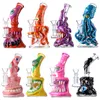 Navire par mer Narguilés uniques Octopus Heady Bong en verre Pomme de douche Perc Beaker Bongs Style Halloween Style Huile Dab Rig Cire Rigs Pipe à eau avec bol en gros